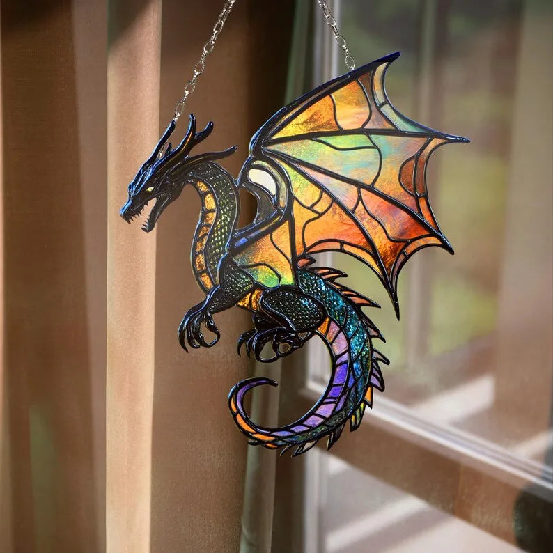 π2024 Christmas Gift 50% Off--Acrylic Colorful Dragon Suncatcher Ornament