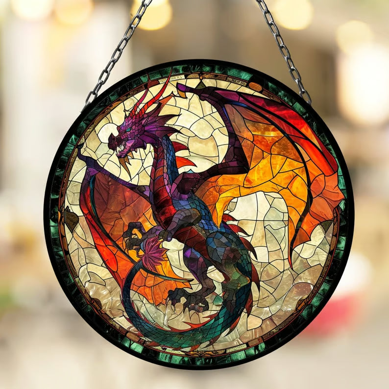 π2024 Christmas Gift 50% Off--Acrylic Colorful Dragon Suncatcher Ornament