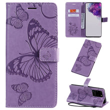 Load image into Gallery viewer, 3D Embossed Butterfly Wallet Flip Card Phone Case For SAMSUNG Galaxy S23plus
