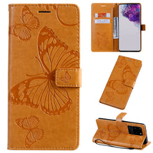 Load image into Gallery viewer, 3D Embossed Butterfly Wallet Flip Card Phone Case For SAMSUNG Galaxy S23plus