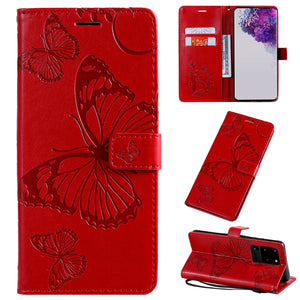 3D Embossed Butterfly Wallet Flip Card Phone Case For SAMSUNG Galaxy S23plus