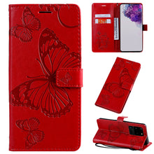Load image into Gallery viewer, 3D Embossed Butterfly Wallet Flip Card Phone Case For SAMSUNG Galaxy S23