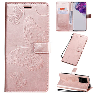 3D Embossed Butterfly Wallet Flip Card Phone Case For SAMSUNG Galaxy S23