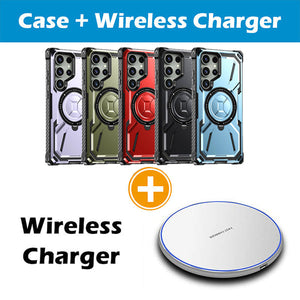 Metal Armor Bracket Wireless Charging Phone Case For SAMSUNG Galaxy S21 Ultra 5G