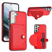 Load image into Gallery viewer, Rear Cover Type Leather Card Holster Phone Case For SAMSUNG Galaxy S22 /S22 PLUS
