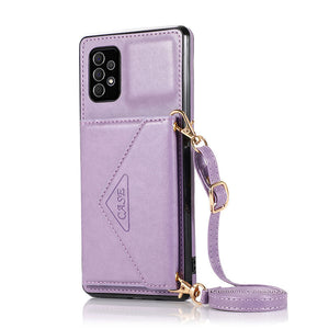 Triangle Crossbody Multifunctional Wallet Card Leather Case For Samsung Galaxy A53(5G)