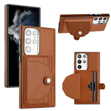 Load image into Gallery viewer, Rear Cover Type Leather Card Holster Phone Case For SAMSUNG Galaxy S23Ultra