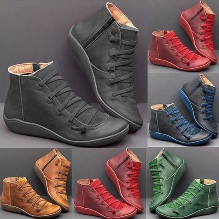 Vintage Strappy Ankle Boots for Women