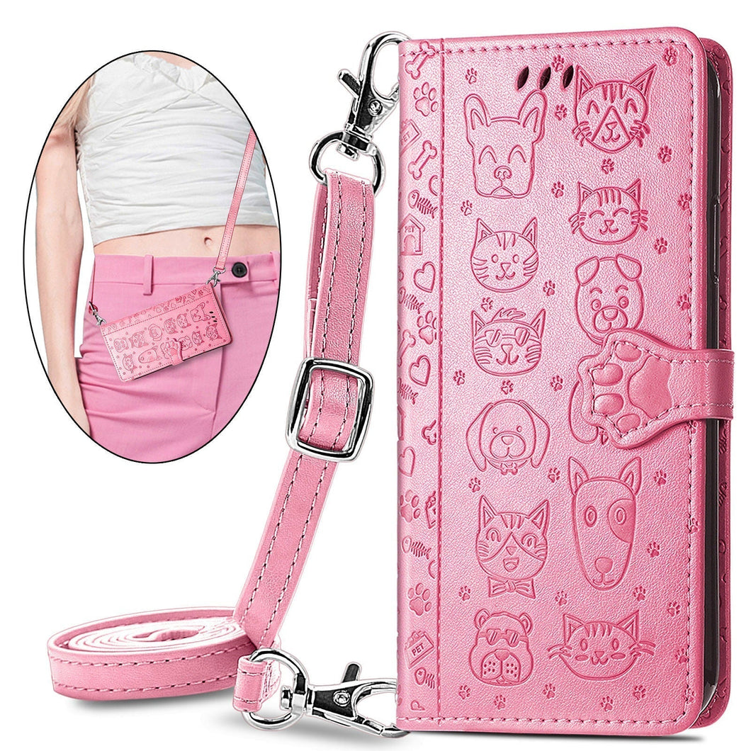 Cat Dog Cute Lanyard Wallet Leather Case For SAMSUNG Galaxy A13 4G/5G