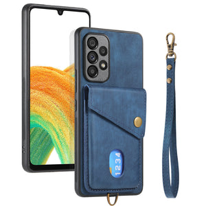 Retro Magnitic Card Lanyard Wallet Leather Case For SAMSUNG Galaxy A53 5G