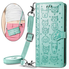 Load image into Gallery viewer, Cat Dog Cute Lanyard Wallet Leather Case For SAMSUNG Galaxy S23PLUS 5G