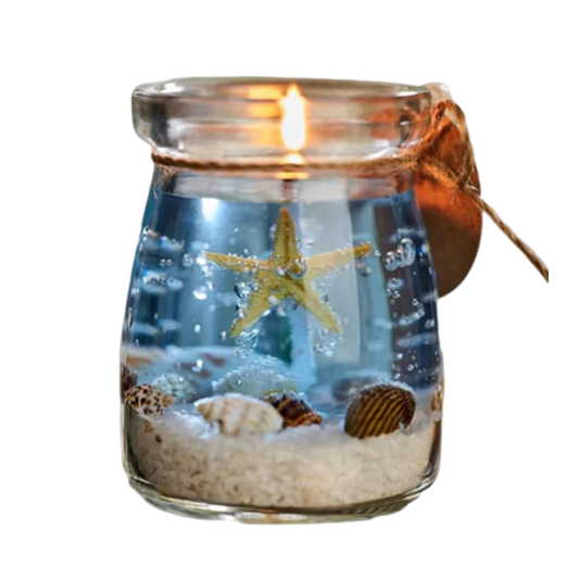 Sherum Ocean Theme Blue Purple Pink Gel Candle