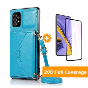 Triangle Crossbody Multifunctional Wallet Card Leather Case For Samsung Galaxy A53(5G)