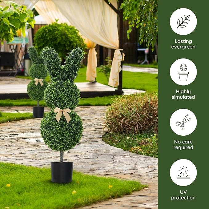 🔥Easter Hot Sale 49% OFF🌳🐇Artisan-Crafted Bunny Topiary Trees💥