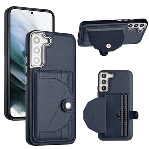 Rear Cover Type Leather Card Holster Phone Case For SAMSUNG Galaxy S21FE 5G