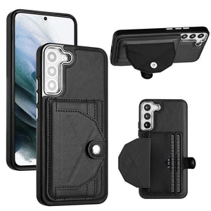 Rear Cover Type Leather Card Holster Phone Case For SAMSUNG Galaxy S21FE 5G