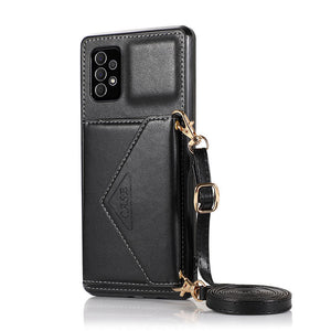 Triangle Crossbody Multifunctional Wallet Card Leather Case For Samsung Galaxy A53(5G)
