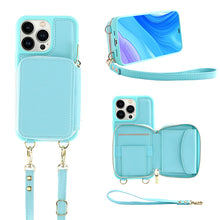 Load image into Gallery viewer, RFID Cross-by Strap Multifunction Phone Case For iPhone