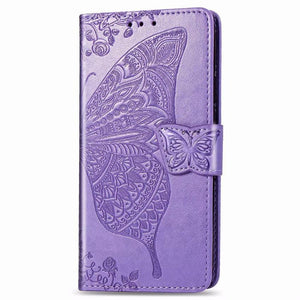 Luxury Embossed Butterfly Leather Wallet Flip Case For Samsung Galaxy A54