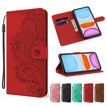 Load image into Gallery viewer, Peacock Embossed Imitation Leather Wallet Phone Case For Motorola