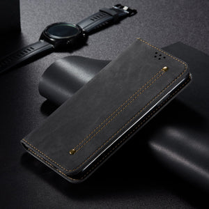 Canvas Denim Pattern Simple Card Phone Case For SAMSUNG Galaxy S10
