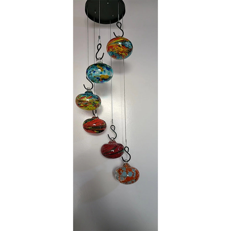 Sherum Glasses Wind Chime Hummingbird Feeder