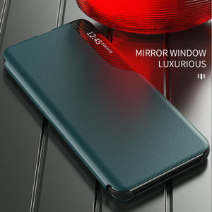 Luxury Smart Window Magnetic Flip Leather Case For Samsung S Series