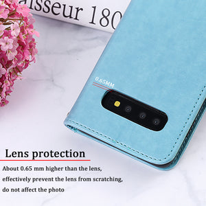 2021 Luxury Skin Sakura Cat Wallet Leather Phone Case FOR SAMSUNG Galaxy S10 Series