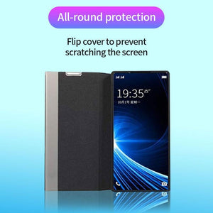 Luxury Vertical Smart Windows Leather Case For Samsung Galaxy A51