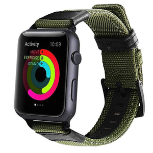 Warrior Series Jeep Nylon With Leather  Watch Strap/Watch Bands