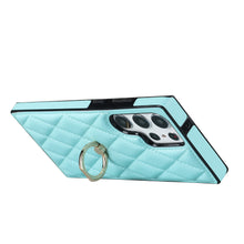 Load image into Gallery viewer, Lozenge Texture Ring Leather Case For Samsung Galaxy