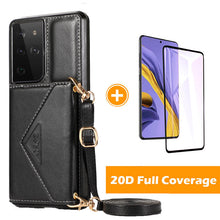 Load image into Gallery viewer, Triangle Crossbody Multifunctional Wallet Card Leather Case For Samsung S21 Series