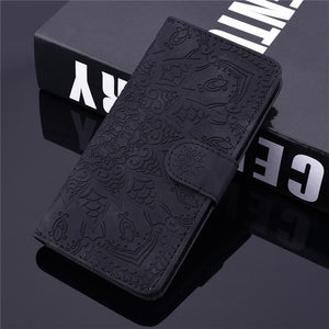 Flip Leather 3D Embossed Phone Case For Samsung