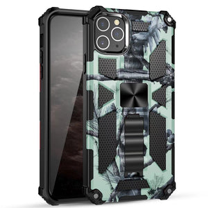 Camouflage Luxury Armor Shockproof Case With Kickstand For iPhone 11Pro