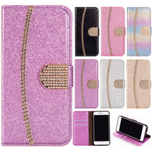 Load image into Gallery viewer, 2021 New Bling Glitter Diamond Wallet Flip Case For Samsung S20FE