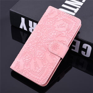 Flip Leather 3D Embossed Phone Case For Samsung