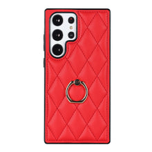 Load image into Gallery viewer, Lozenge Texture Ring Leather Case For Samsung Galaxy