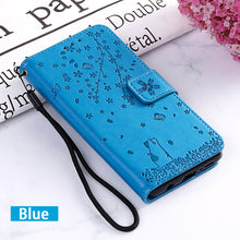 Load image into Gallery viewer, 2021 Luxury Skin Sakura Cat Wallet Leather Phone Case FOR SAMSUNG Galaxy S10 Series