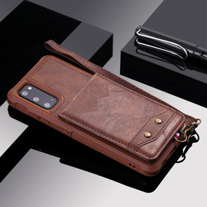 Rear Cover Type Protective Card Holster Phone Case For SAMSUNG Galaxy S20/S20 5G