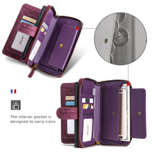 Load image into Gallery viewer, Multifunctional Zipper Wallet Detachable Card Case For iPhone 12 Series