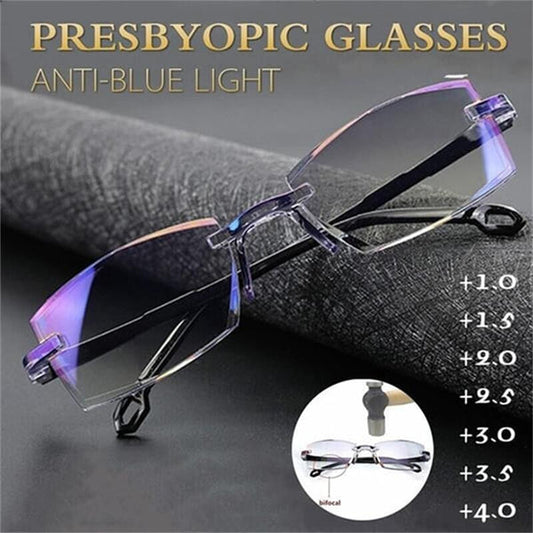 Sapphire High Hardness Anti Blue Light Intelligent Dual Focus Reading Glasses