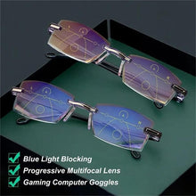 Load image into Gallery viewer, Sapphire High Hardness Anti Blue Light Intelligent Dual Focus Reading Glasses