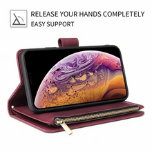 Load image into Gallery viewer, Soft Leather Zipper Wallet Flip Multi Card Slots Case For Samsung S21 Series