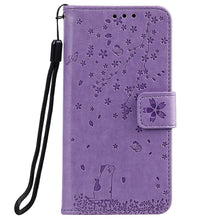 Load image into Gallery viewer, 2021 Luxury Skin Sakura Cat Wallet Leather Phone Case FOR SAMSUNG Galaxy S10 Series
