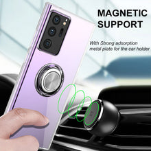 Load image into Gallery viewer, Transparent Soft Silicone Magnetic Ring Holder Phone Case For Samsung Galaxy Note20/Note20 Ultra
