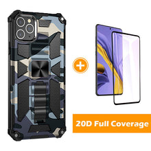 Load image into Gallery viewer, Camouflage Luxury Armor Shockproof Case With Kickstand For iPhone 11Pro