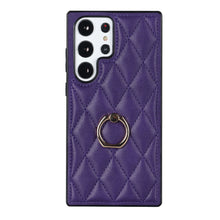 Load image into Gallery viewer, Lozenge Texture Ring Leather Case For Samsung Galaxy