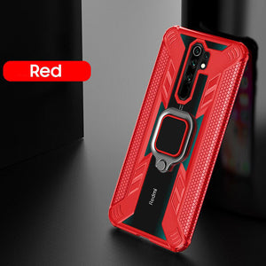 Warrior Style Magnetic Ring Kickstand Phone Cover For Redmi 9