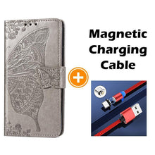 Load image into Gallery viewer, Luxury Embossed Butterfly Leather Wallet Flip Case For Samsung Galaxy S20 FE
