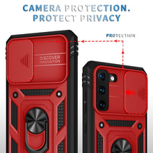 Load image into Gallery viewer, 3 In 1 Camera Protection Hard Case With Ring For Samsung S21FE 5G
